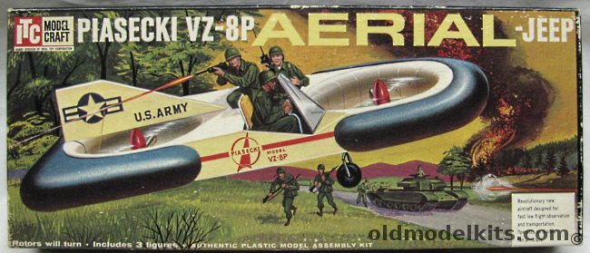 ITC 1/35 Piasecki VZ-8P or 59L Airgeep Aerial Jeep, 3674-98 plastic model kit